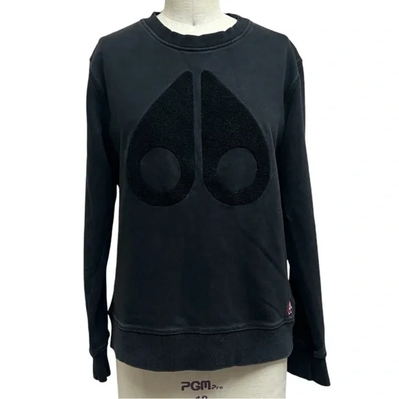 Moose Knuckles Logo Sweatshirt in Black - Picture 3 of 9